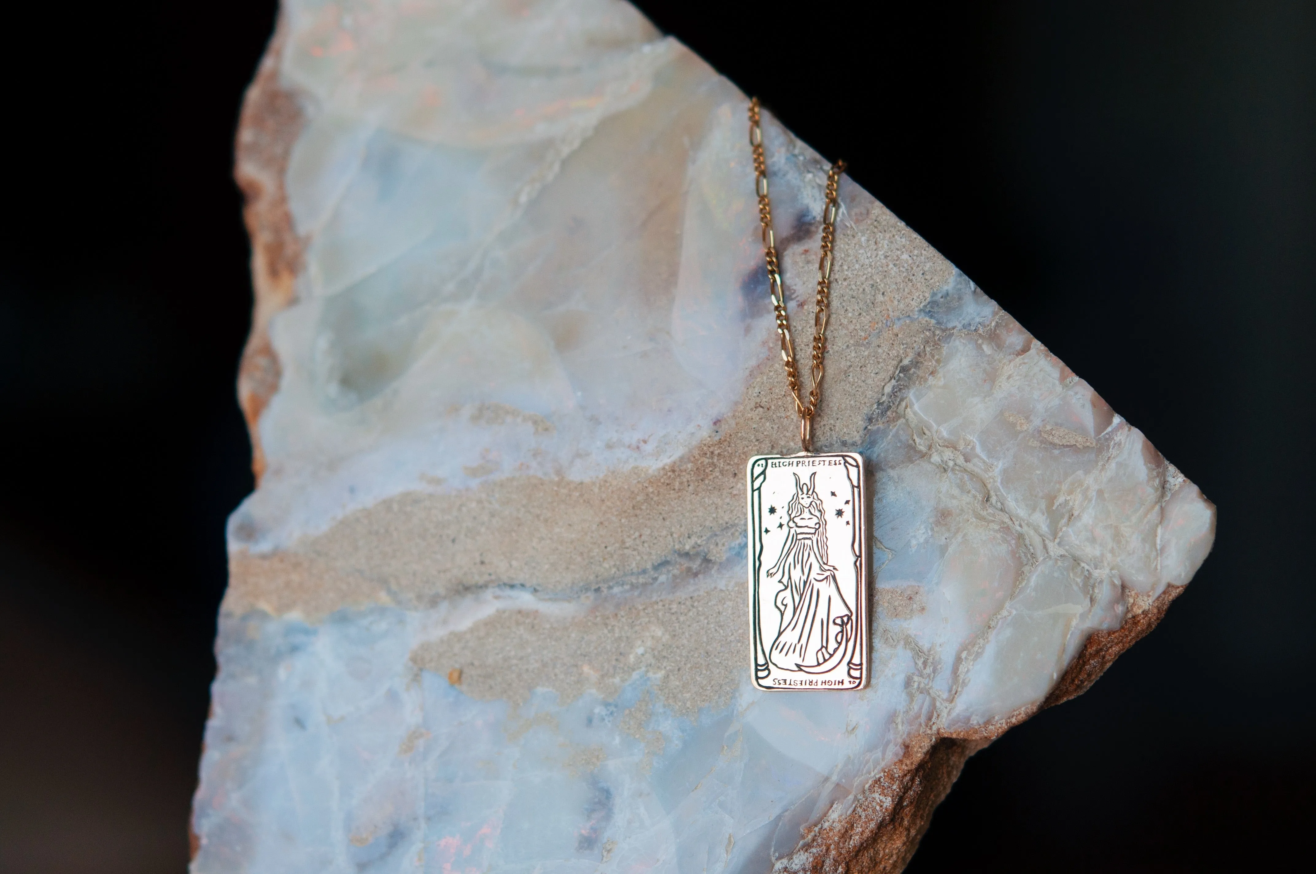 The High Priestess Tarot Card Necklace