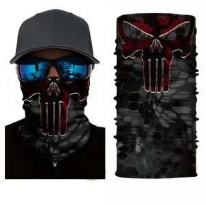 The Punisher Style Mask Motorcycle Biker Scarf Face Neck Bandana Ski Paintball Snood