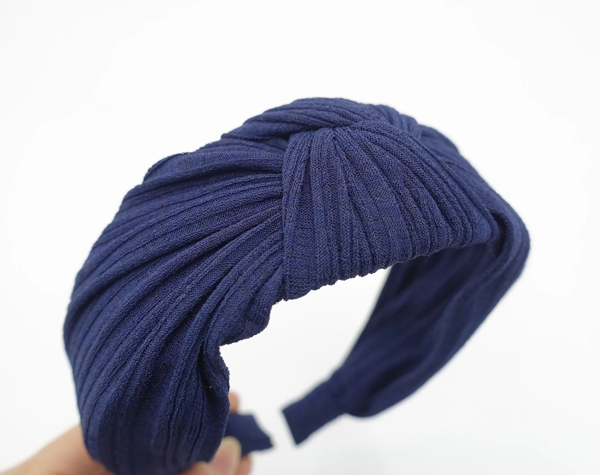 thin stretch chiffon knit knotted headband