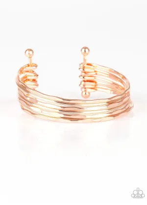 Timelessly Textured Gold Bracelet - Paparazzi Accessories