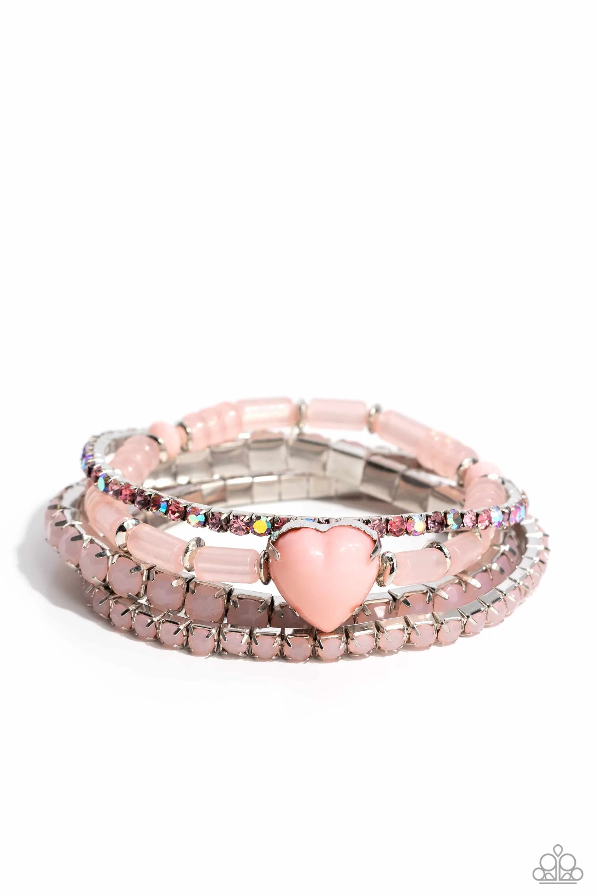 True Loves Theme - Pink Bracelet - Paparazzi Accessories