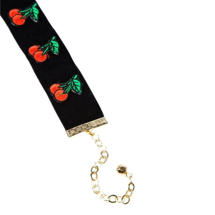 Vanessa Mooney The Wine Cherry Choker Black