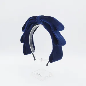 velvet loop bow headband thin hairband women hair accessory