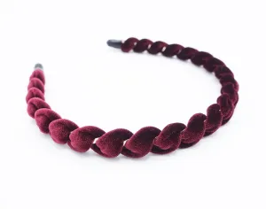 velvet spiral wrap headband thin hairband women hair accessory