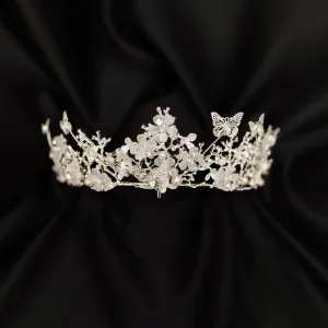 Verna's Butterfly Tiara in Silver Butterfly