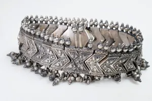 Vintage Rajasthan Silver Flexible Bracelet