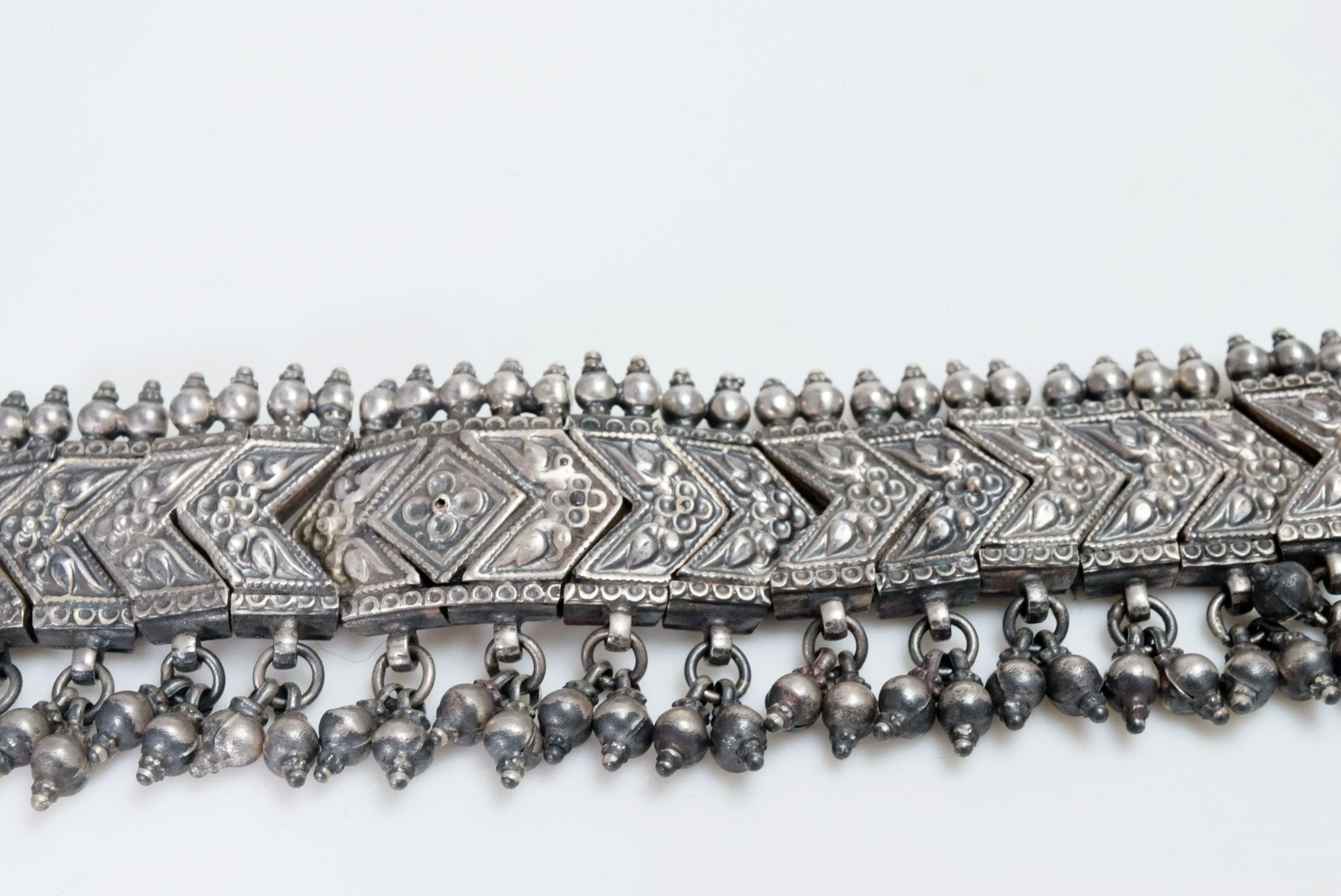 Vintage Rajasthan Silver Flexible Bracelet