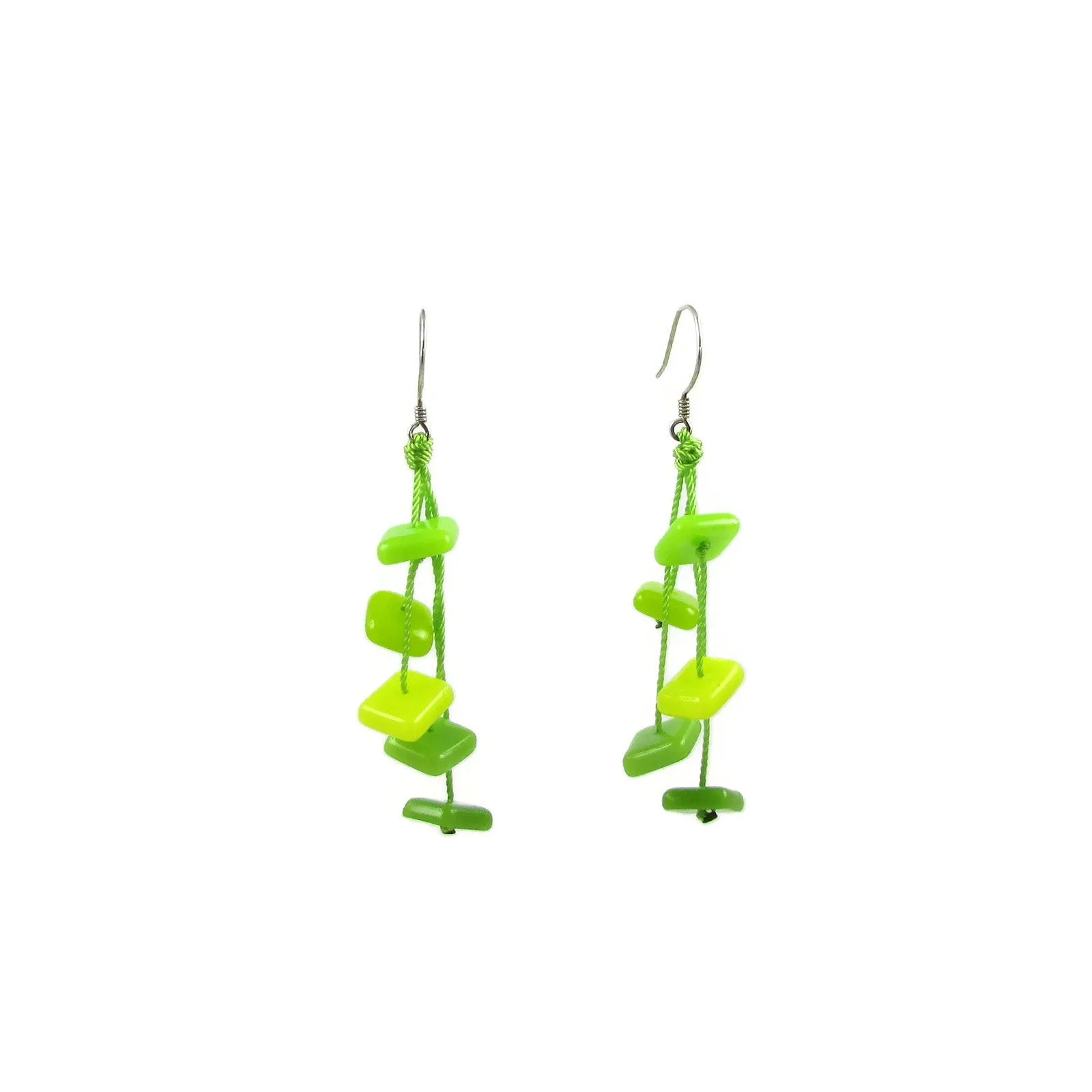 Zen Glass Earrings - Aqua