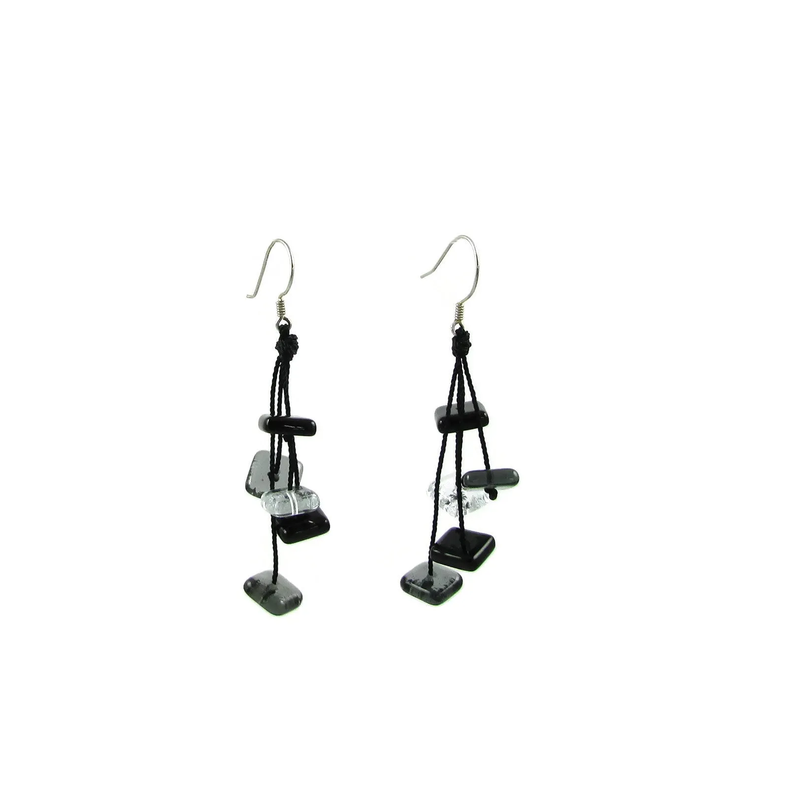 Zen Glass Earrings - Aqua