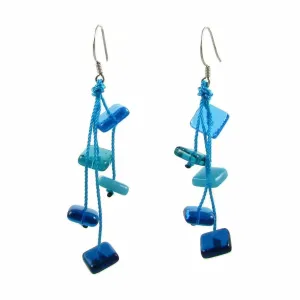 Zen Glass Earrings - Aqua