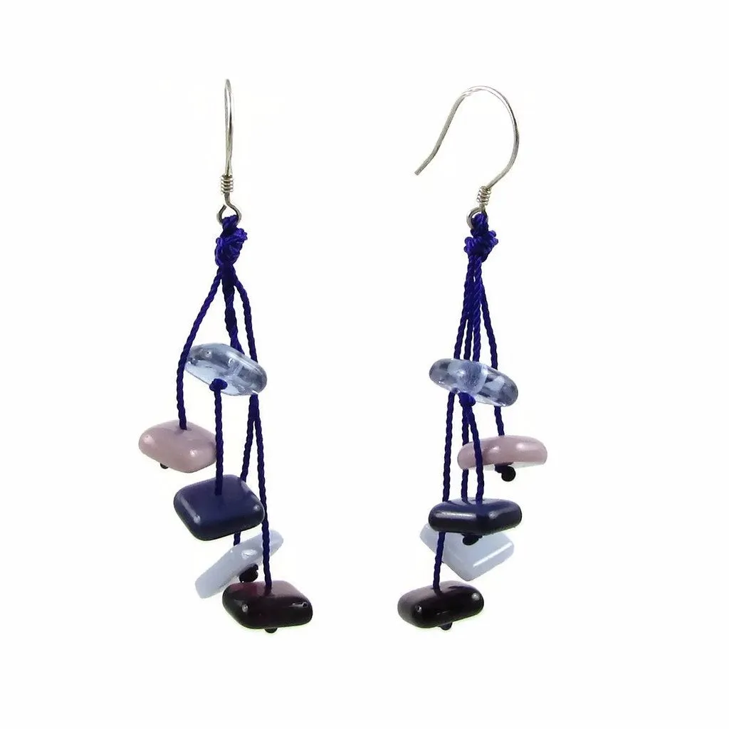 Zen Glass Earrings - Red