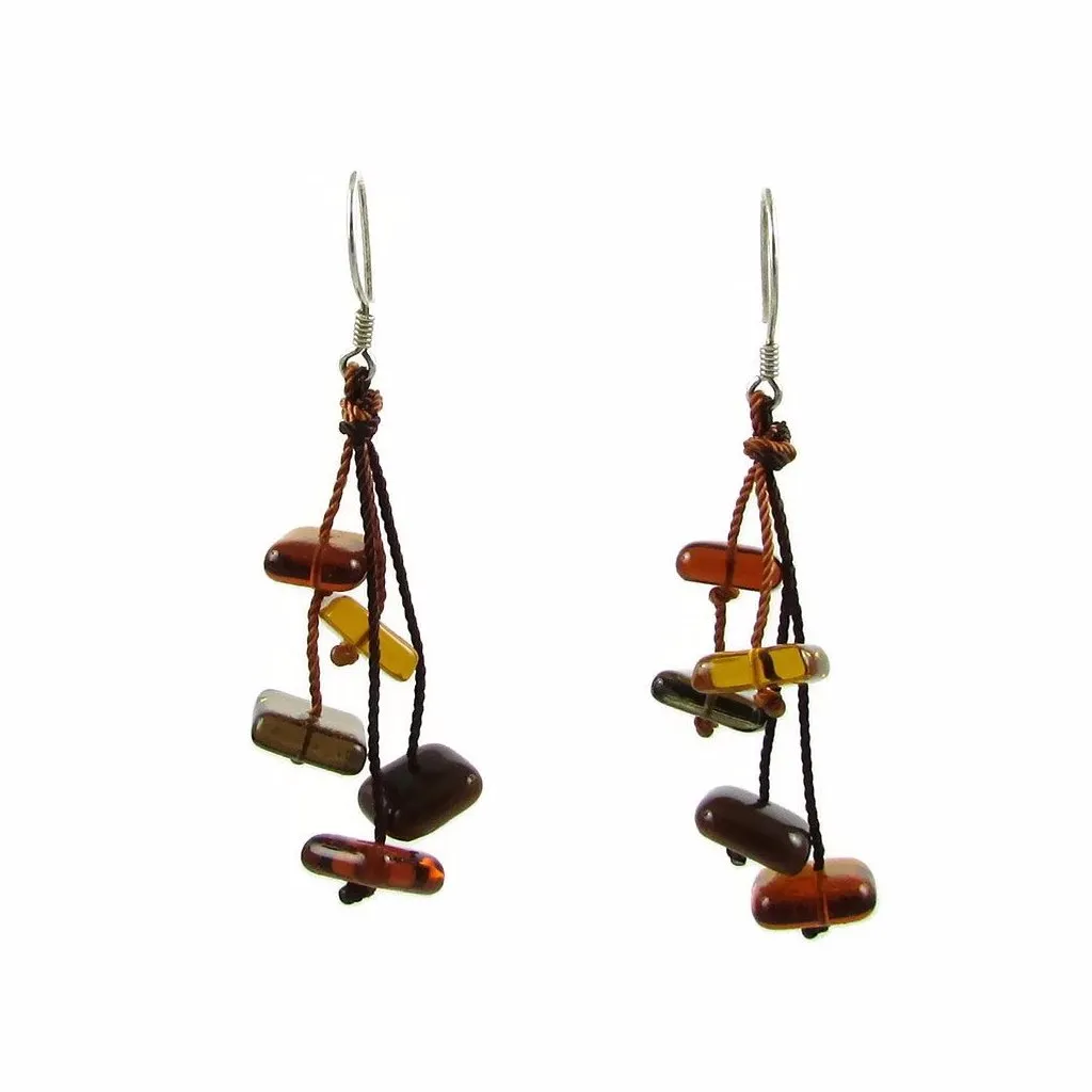 Zen Glass Earrings - Red