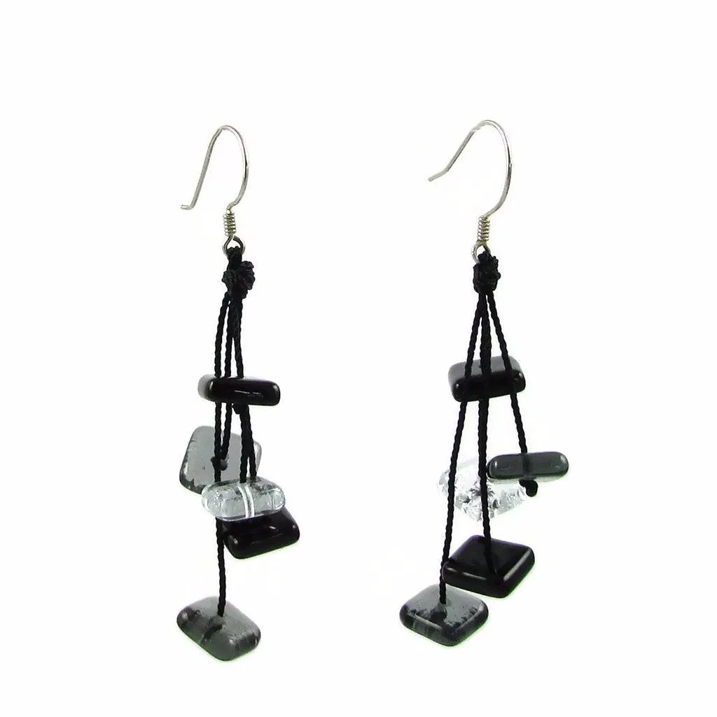 Zen Glass Earrings - Red